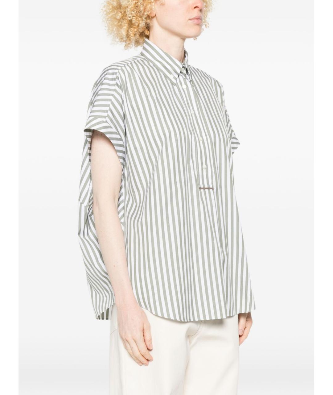 BRUNELLO CUCINELLI Зеленая хлопковая рубашка, фото 3