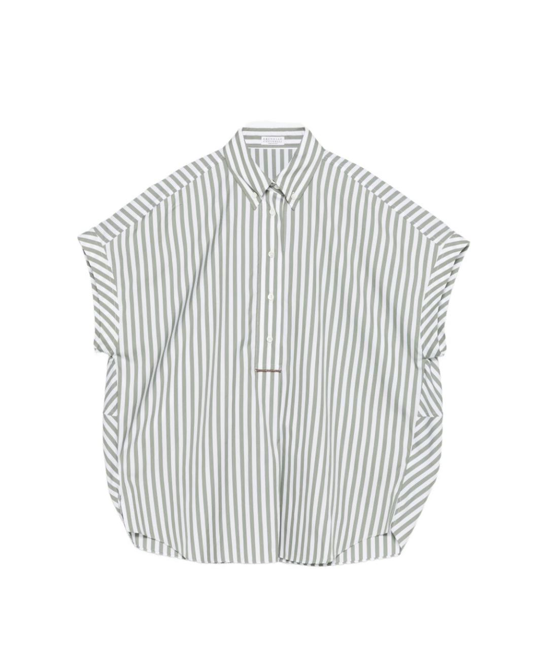 BRUNELLO CUCINELLI Зеленая хлопковая рубашка, фото 1