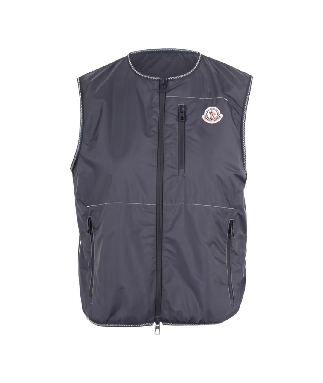 MONCLER Синий полиамидовый жилет, фото 1