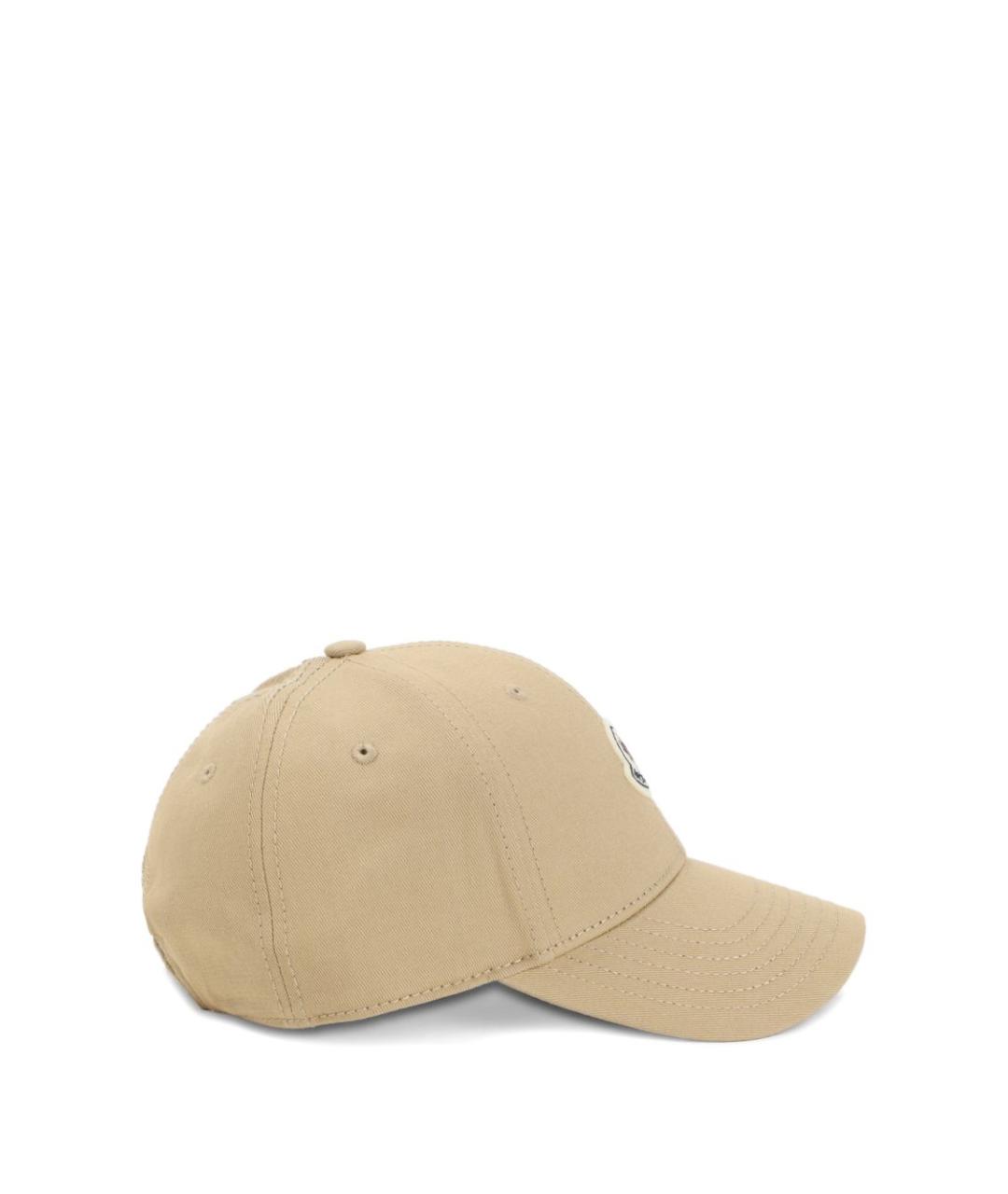 MONCLER Бежевая хлопковая кепка, фото 2