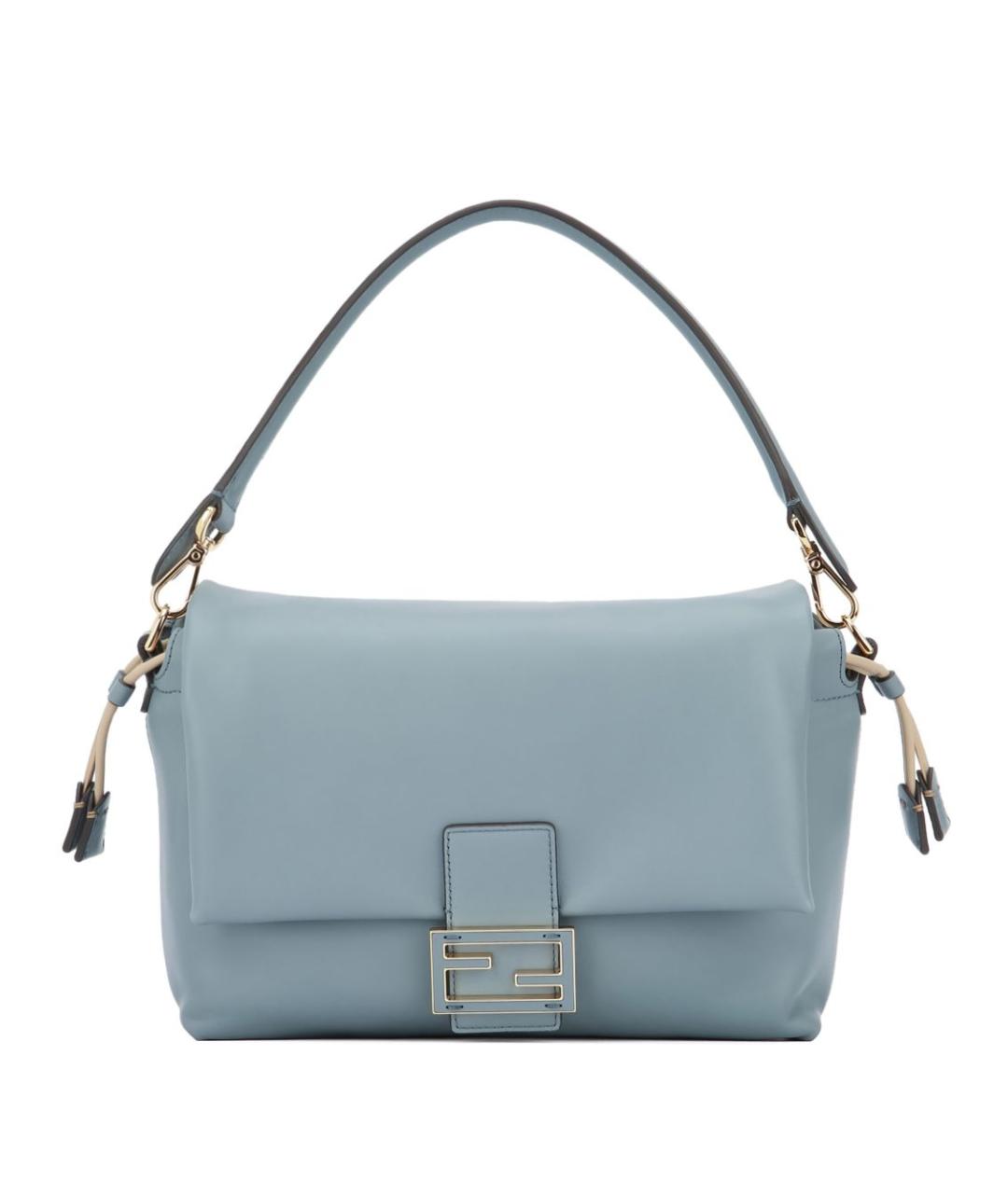 FENDI Голубая кожаная сумка через плечо, фото 1