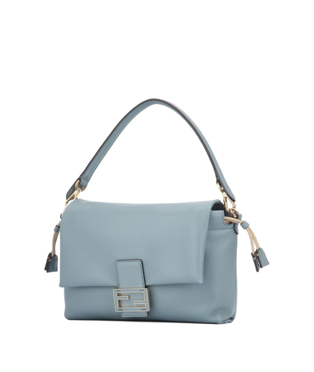 FENDI Голубая кожаная сумка через плечо, фото 3