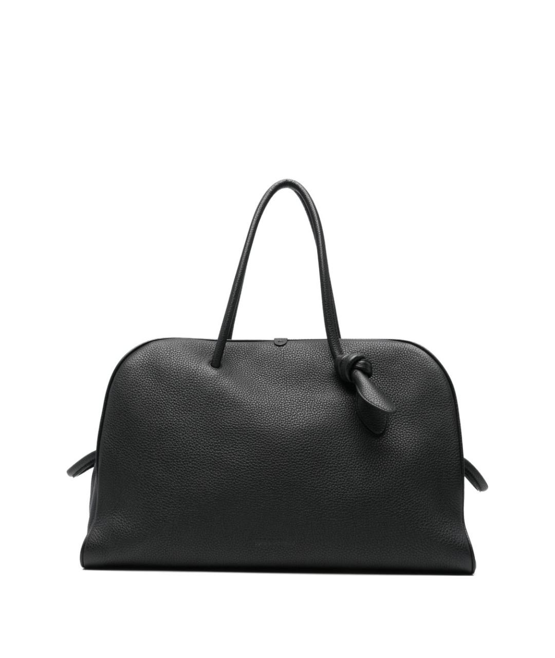 JACQUEMUS Черная кожаная сумка тоут, фото 1