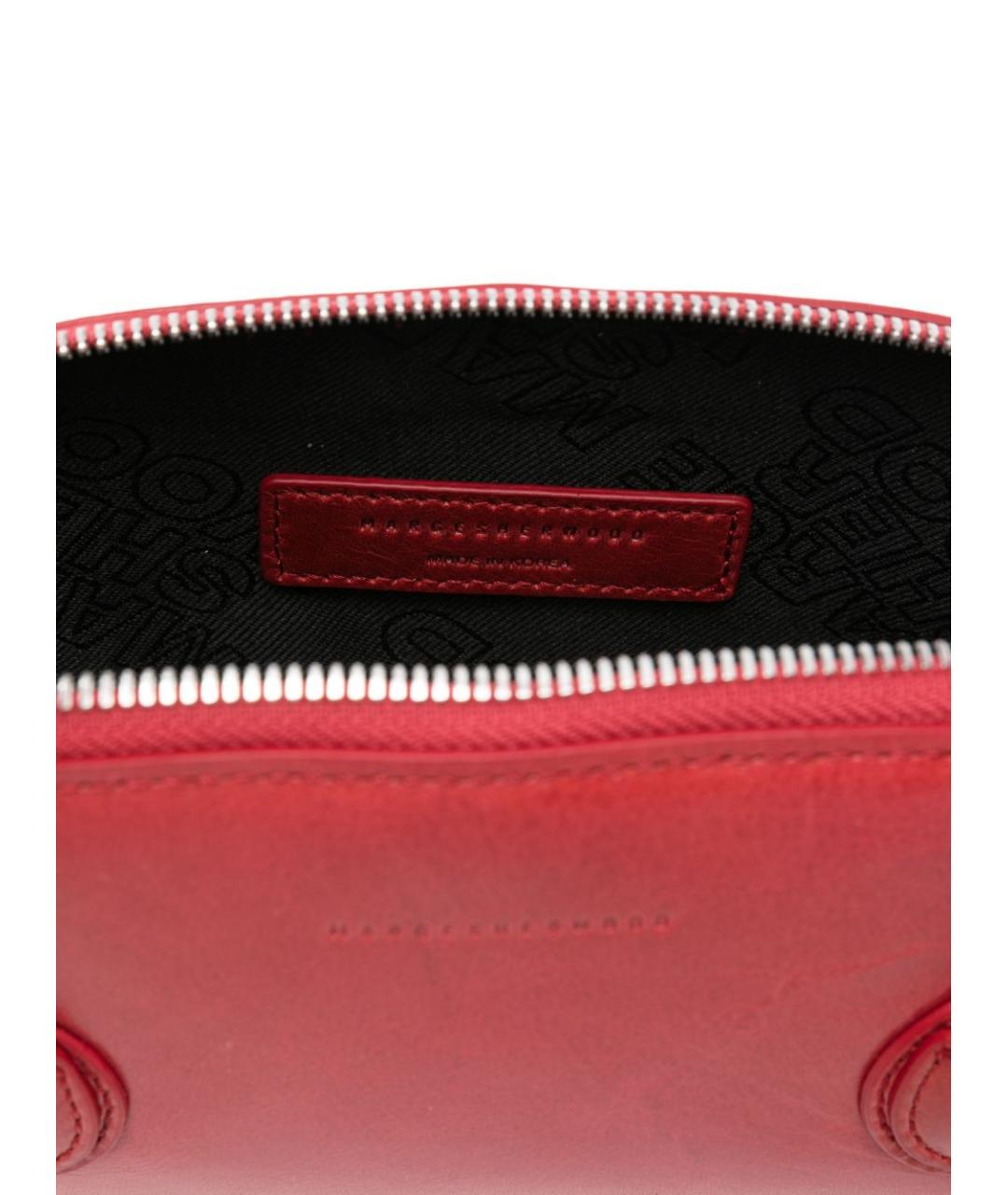 MARGESHERWOOD Красная сумка с короткими ручками, фото 3