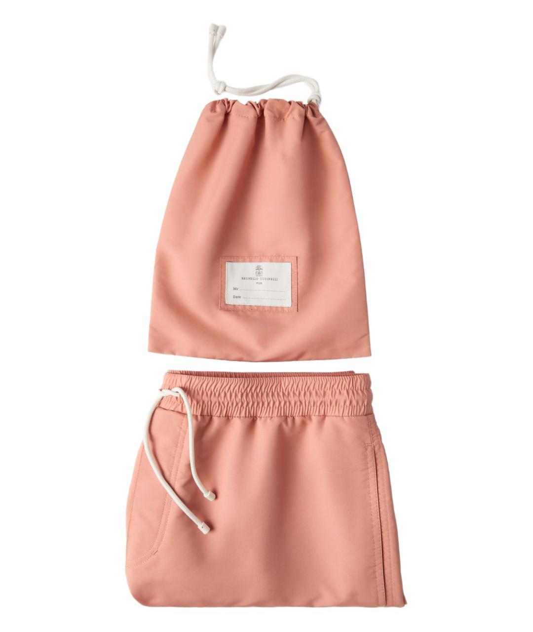 BRUNELLO CUCINELLI Оранжевое полиэстеровые шорты, фото 2