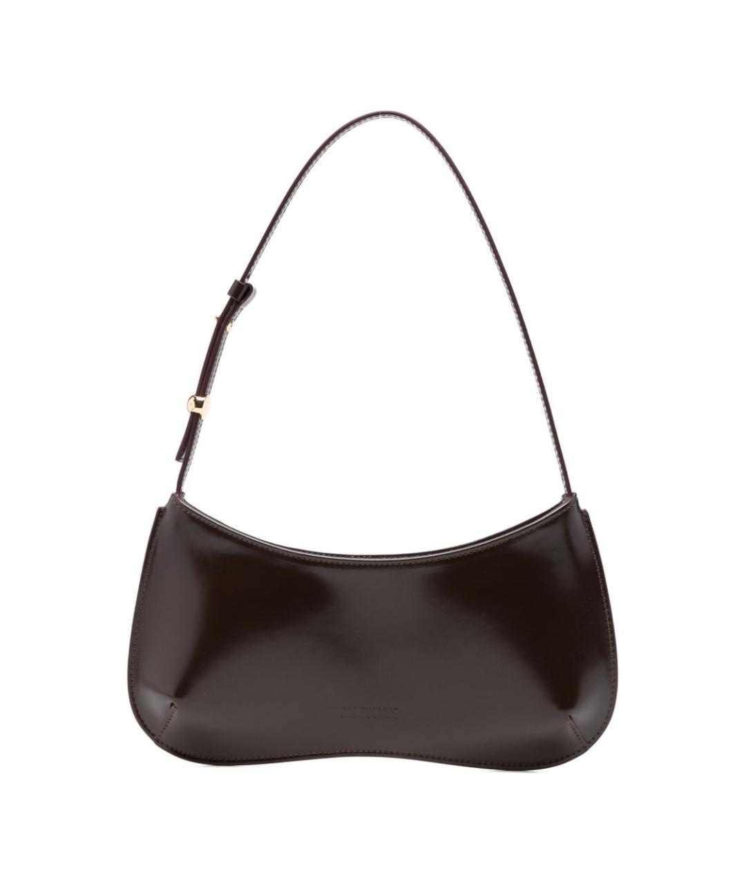 JACQUEMUS Бордовая кожаная сумка через плечо, фото 1