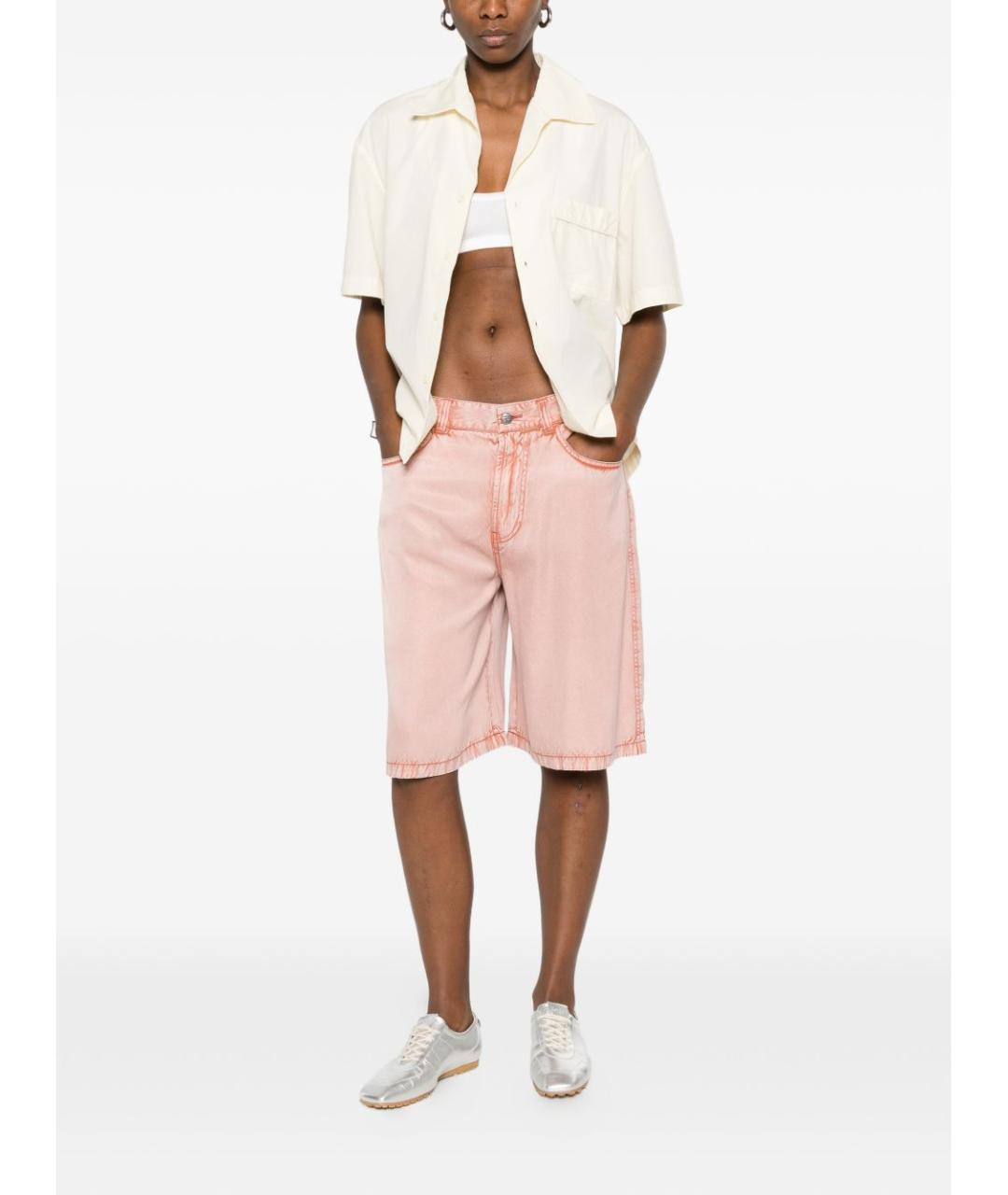 DIESEL Розовые хлопковые шорты, фото 2