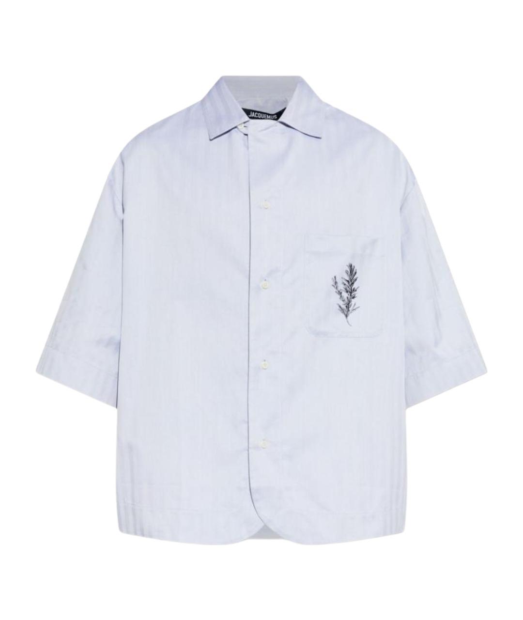 JACQUEMUS Голубая хлопковая кэжуал рубашка, фото 1