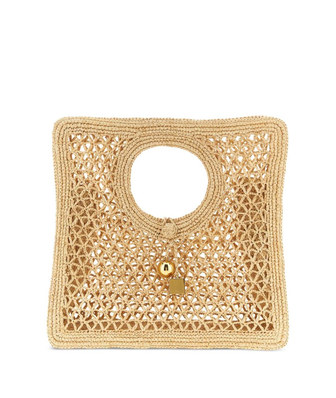 JACQUEMUS Бежевая пелетеная сумка тоут, фото 1