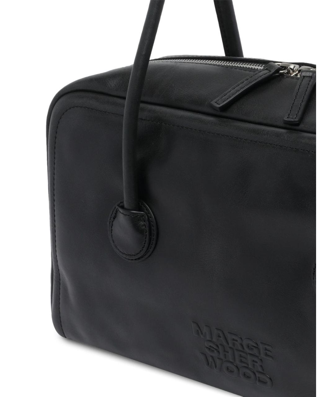 MARGESHERWOOD Черная кожаная сумка через плечо, фото 3
