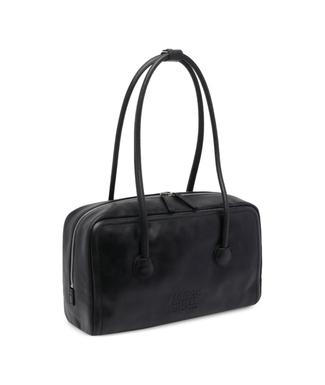 MARGESHERWOOD Черная кожаная сумка через плечо, фото 2