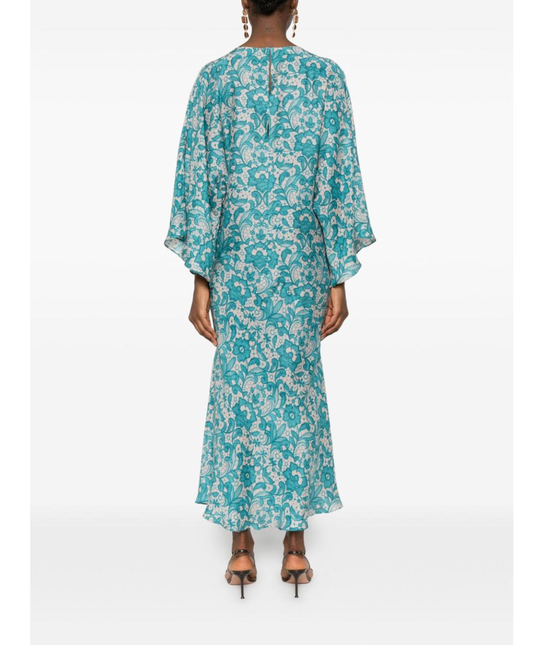 GIANLUCA CAPANNOLO Голубое шелковое повседневное платье, фото 2