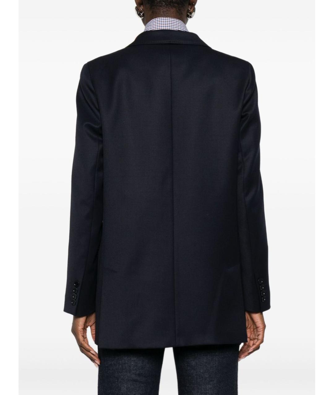 MAX MARA Темно-синий шерстяной жакет/пиджак, фото 4