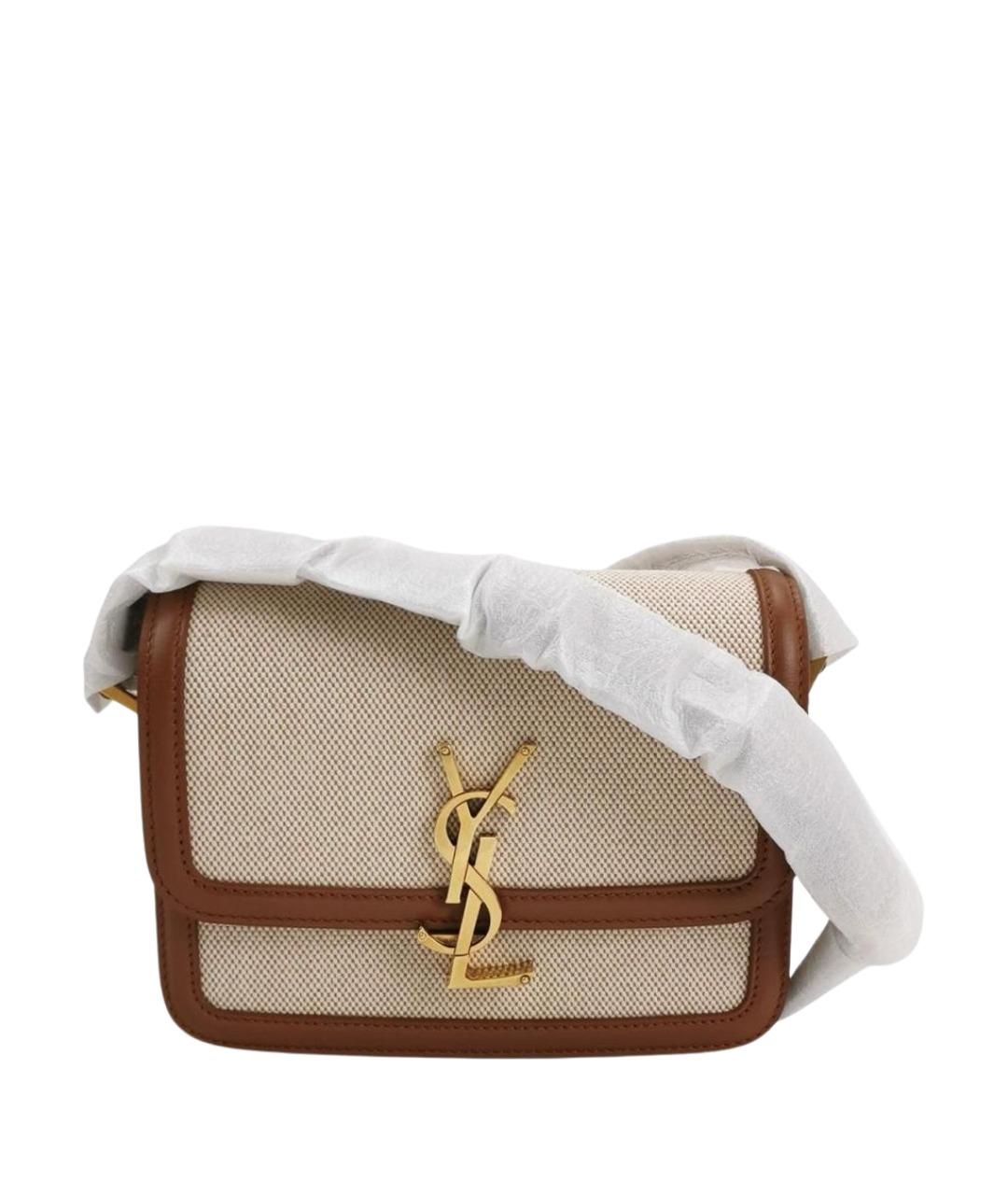 SAINT LAURENT Бежевая сумка через плечо, фото 1