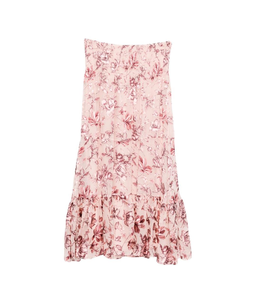 ALICE+OLIVIA Розовая вискозная юбка миди, фото 1