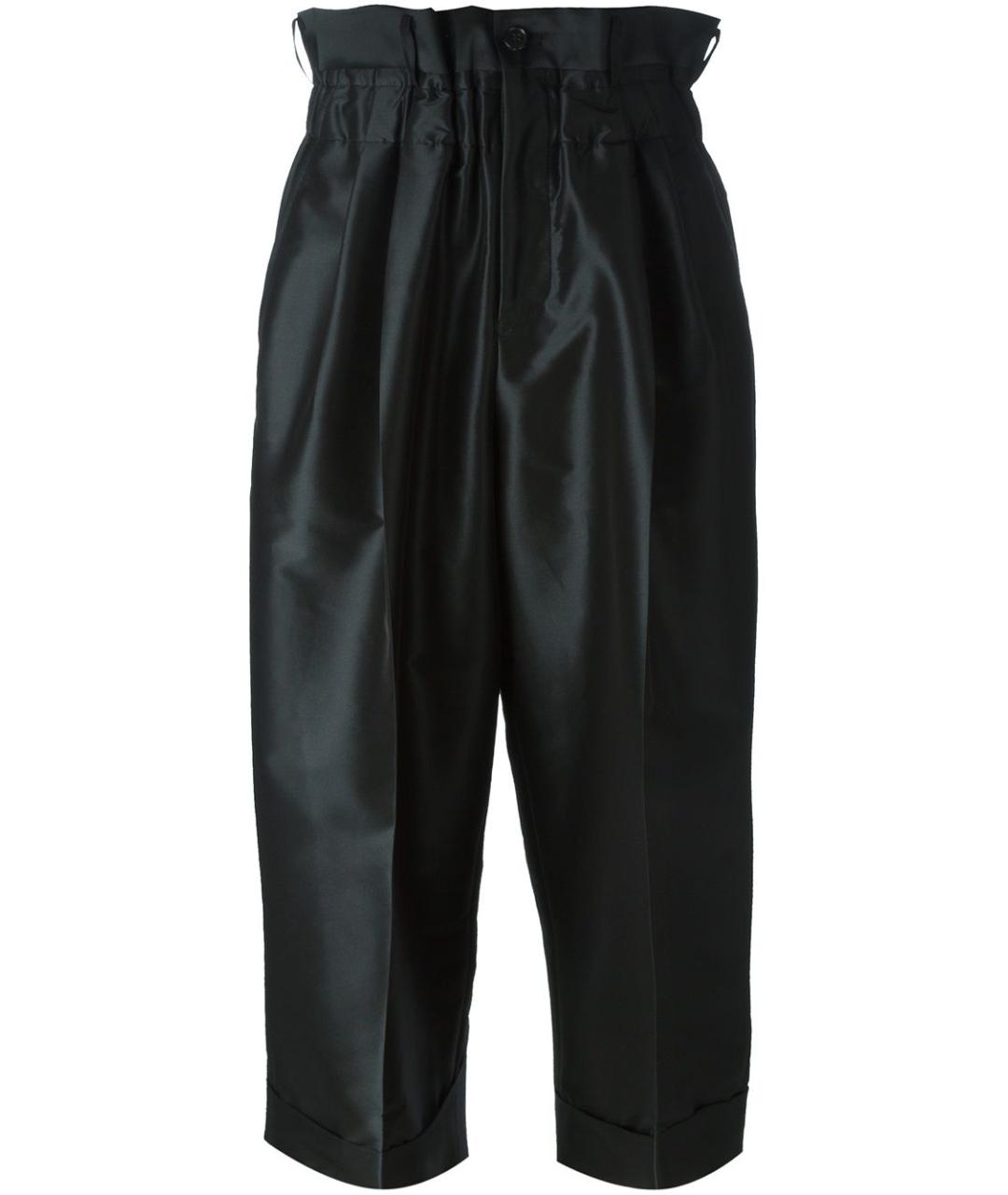 COMME DES GARÇONS Черные льняные прямые брюки, фото 1