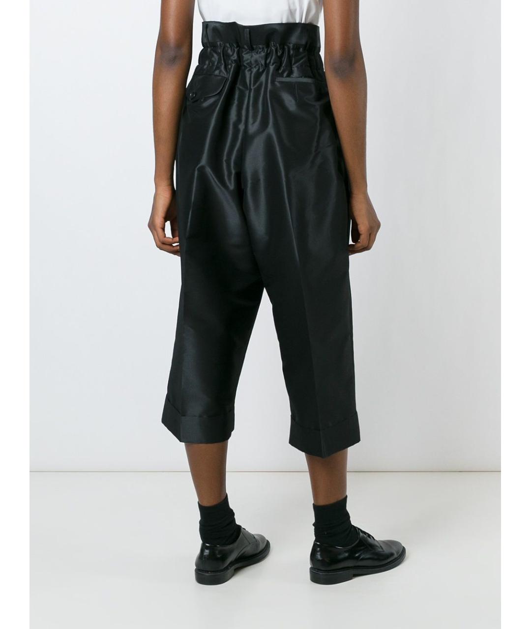 COMME DES GARÇONS Черные льняные прямые брюки, фото 4