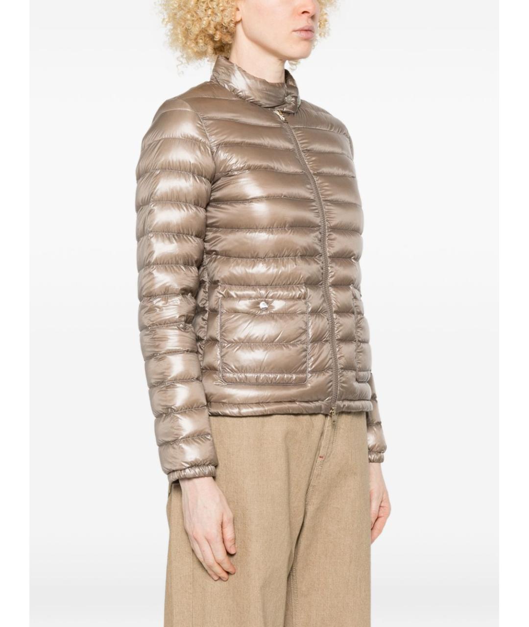 HERNO Бежевый полиамидовый пуховик, фото 5