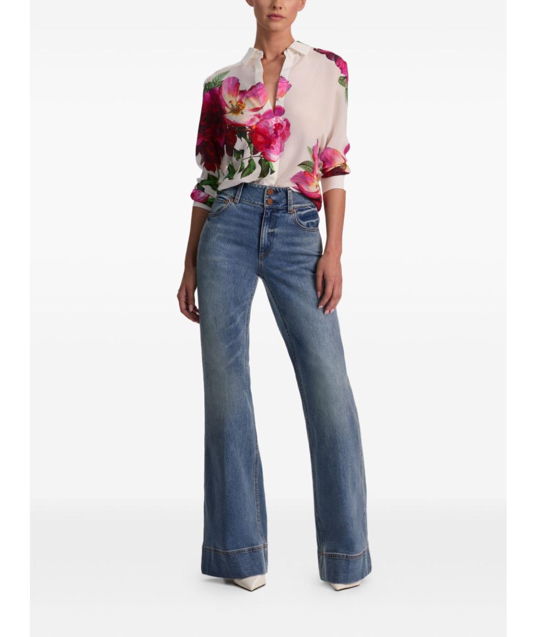 ALICE+OLIVIA Мульти шелковая рубашка, фото 6