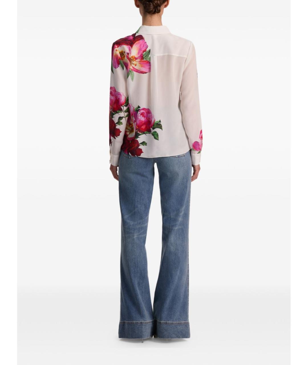 ALICE+OLIVIA Мульти шелковая рубашка, фото 4