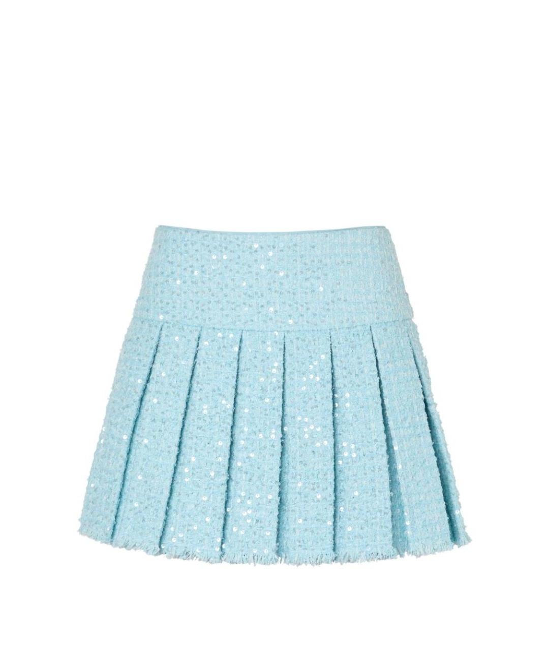 ALICE+OLIVIA Голубая полиэстеровая юбка мини, фото 1