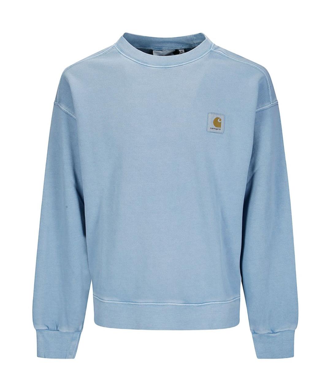 CARHARTT WIP Голубой хлопковый джемпер / свитер, фото 1