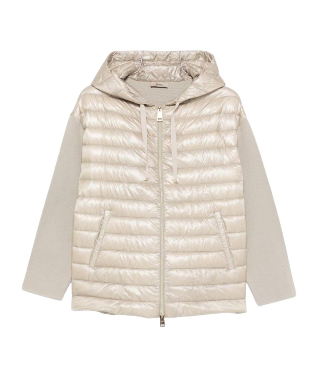HERNO Бежевая хлопковая куртка, фото 1