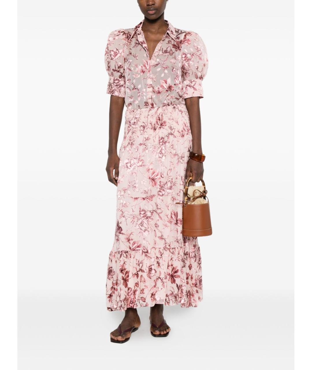 ALICE+OLIVIA Розовая вискозная блузы, фото 3