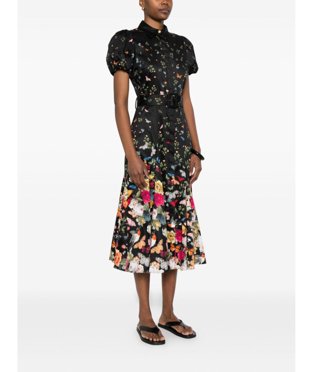 ALICE+OLIVIA Мульти хлопковое повседневное платье, фото 5