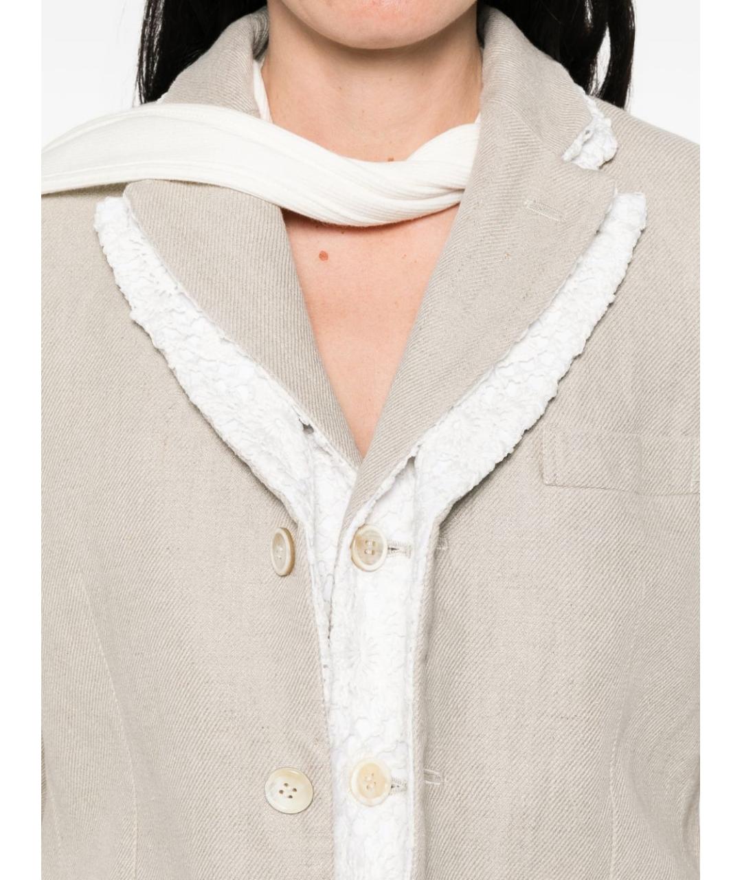 COMME DES GARÇONS Бежевый жакет/пиджак, фото 2