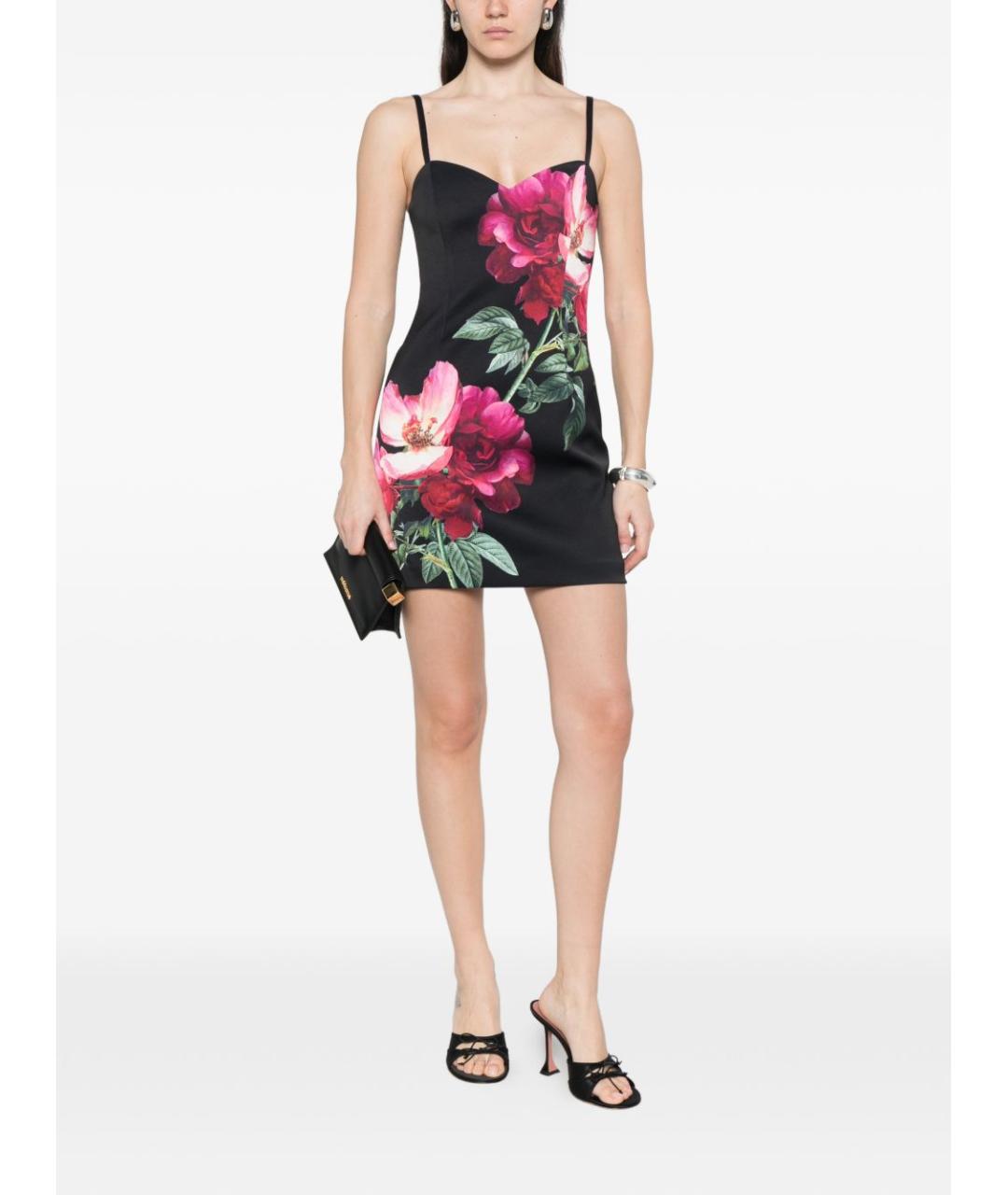 ALICE+OLIVIA Черное полиэстеровое повседневное платье, фото 3