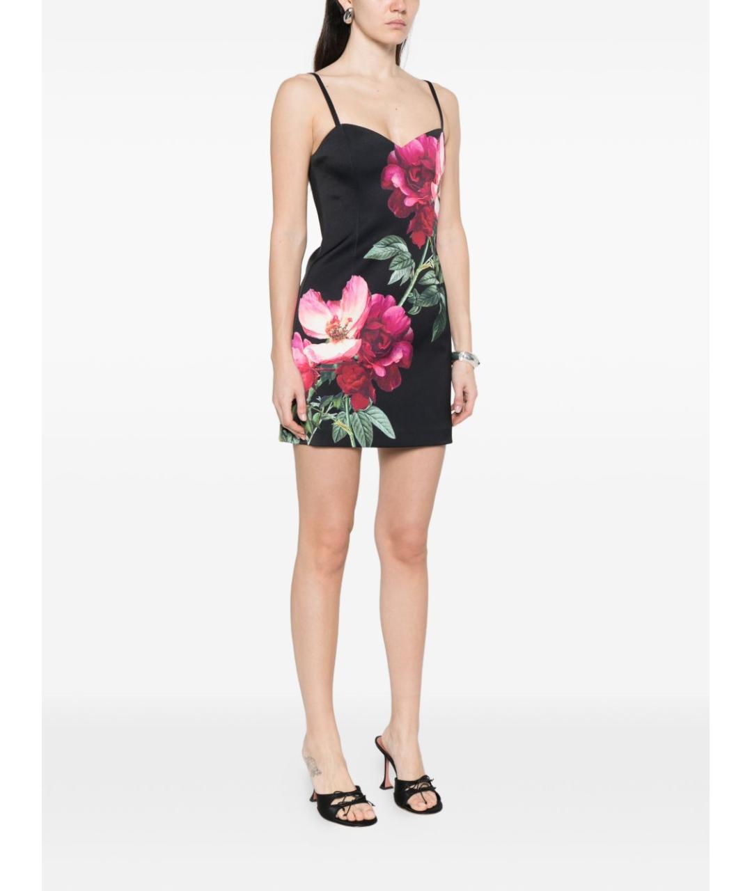 ALICE+OLIVIA Черное полиэстеровое повседневное платье, фото 4