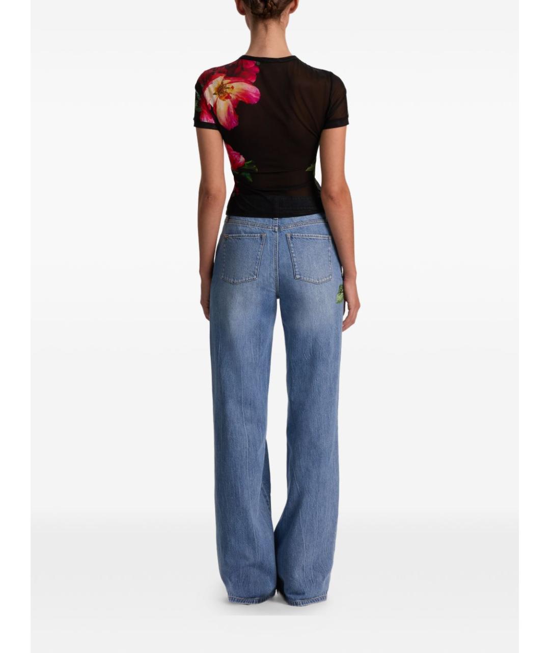 ALICE+OLIVIA Мульти полиэстеровая футболка, фото 3