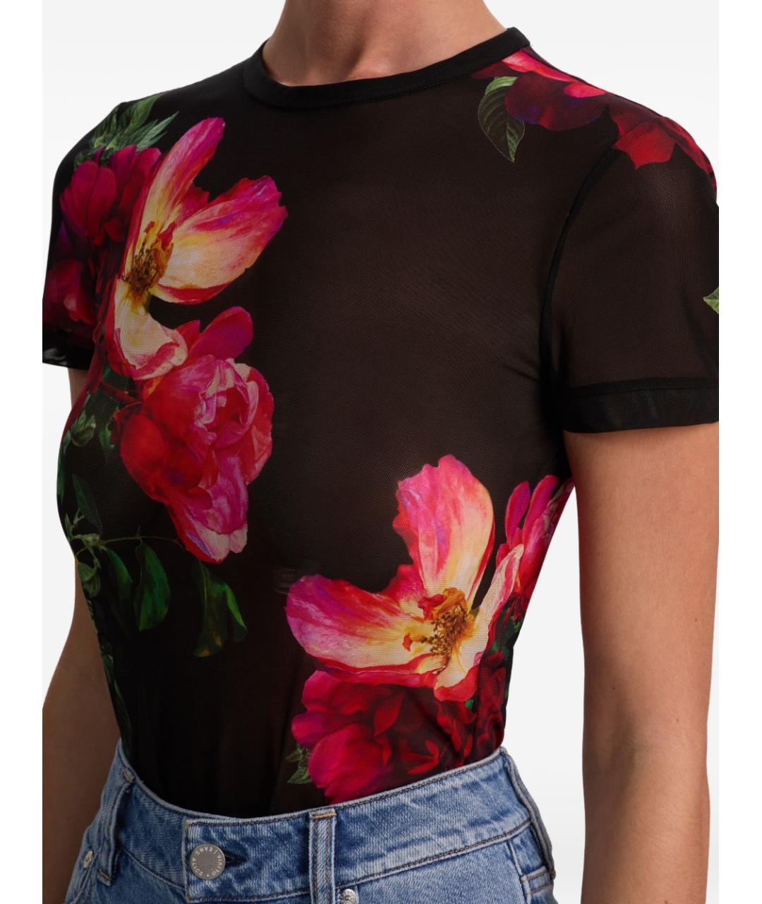 ALICE+OLIVIA Мульти полиэстеровая футболка, фото 2