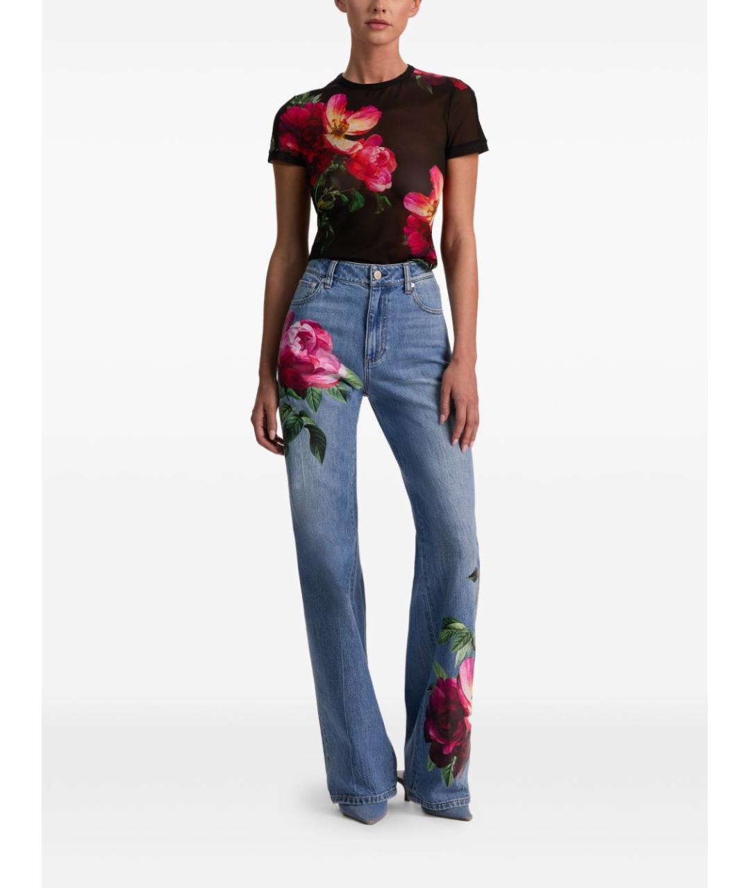 ALICE+OLIVIA Мульти полиэстеровая футболка, фото 5