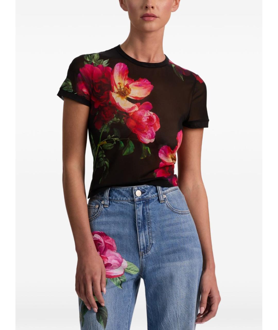 ALICE+OLIVIA Мульти полиэстеровая футболка, фото 6