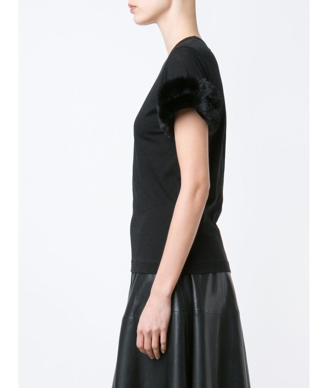 COMME DES GARÇONS Черная хлопковая футболка, фото 3