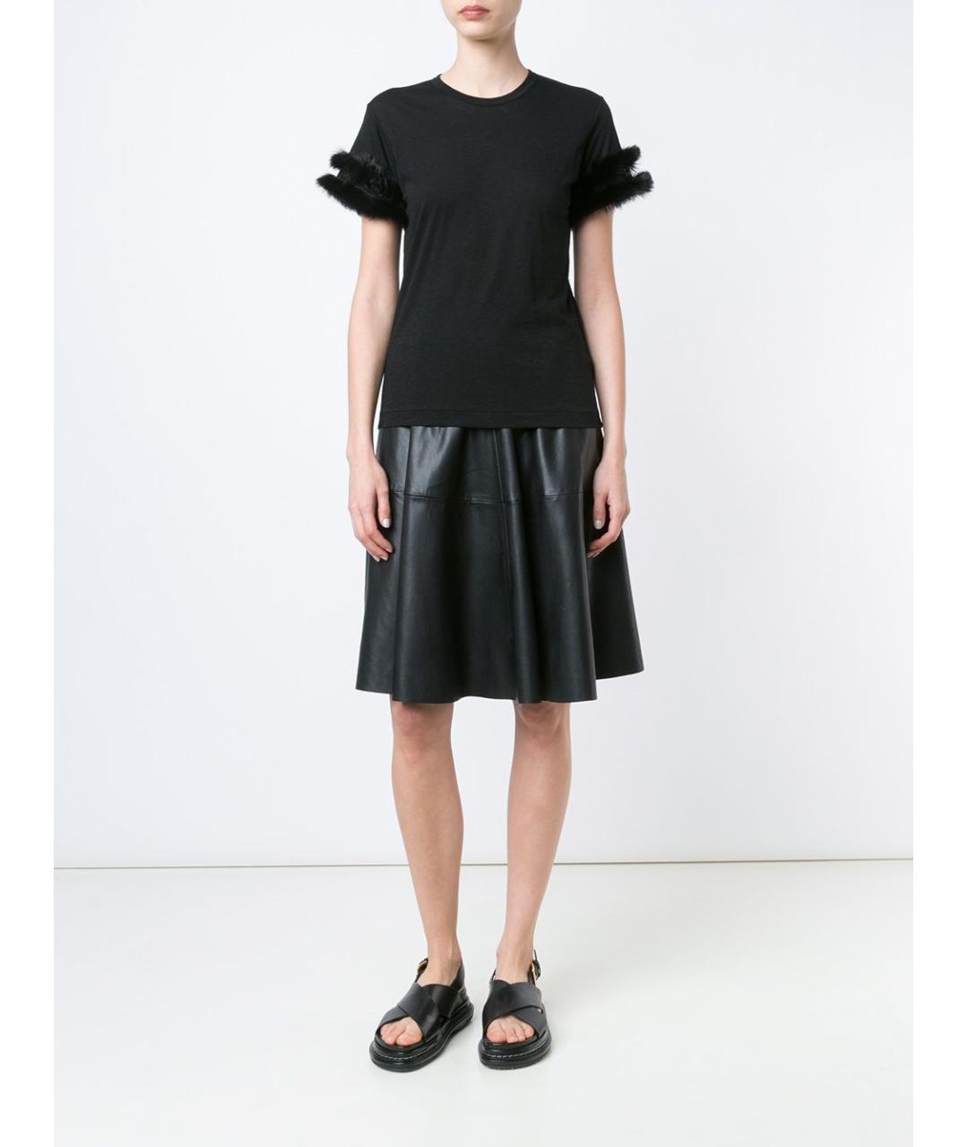 COMME DES GARÇONS Черная хлопковая футболка, фото 2