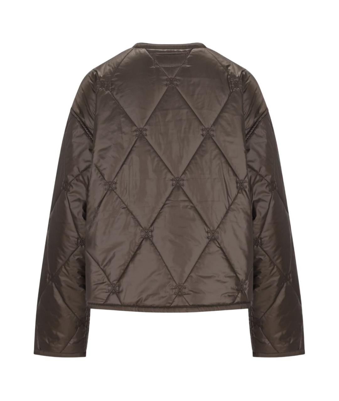 CELINE Хаки полиамидовая куртка, фото 4