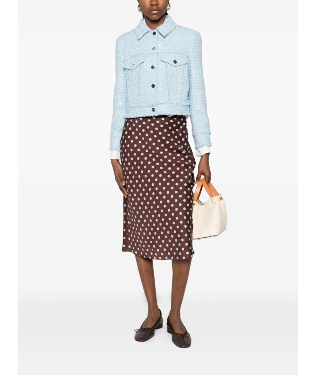 ALICE+OLIVIA Голубая полиэстеровая куртка, фото 5