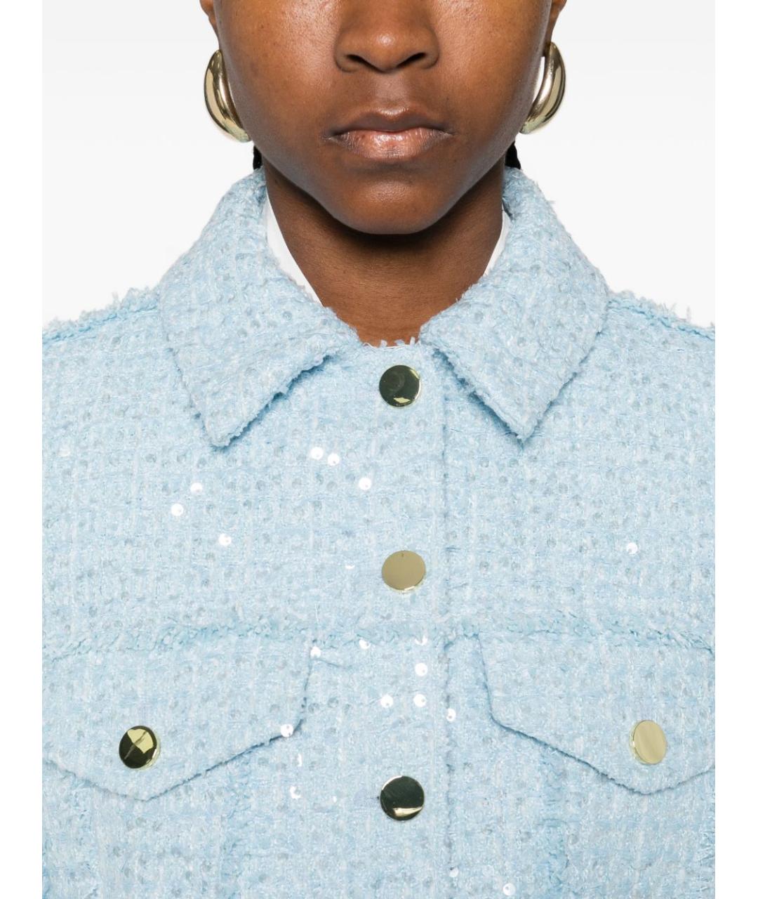 ALICE+OLIVIA Голубая полиэстеровая куртка, фото 2