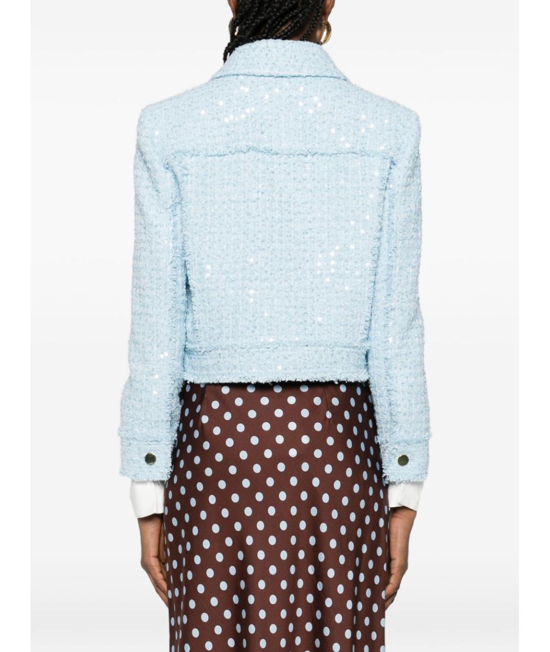 ALICE+OLIVIA Голубая полиэстеровая куртка, фото 3