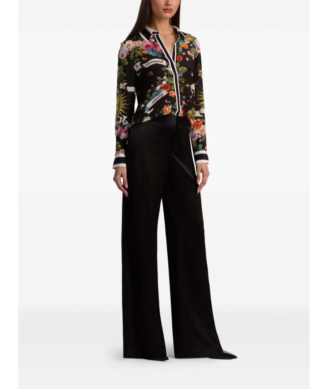 ALICE+OLIVIA Мульти шелковая рубашка, фото 4