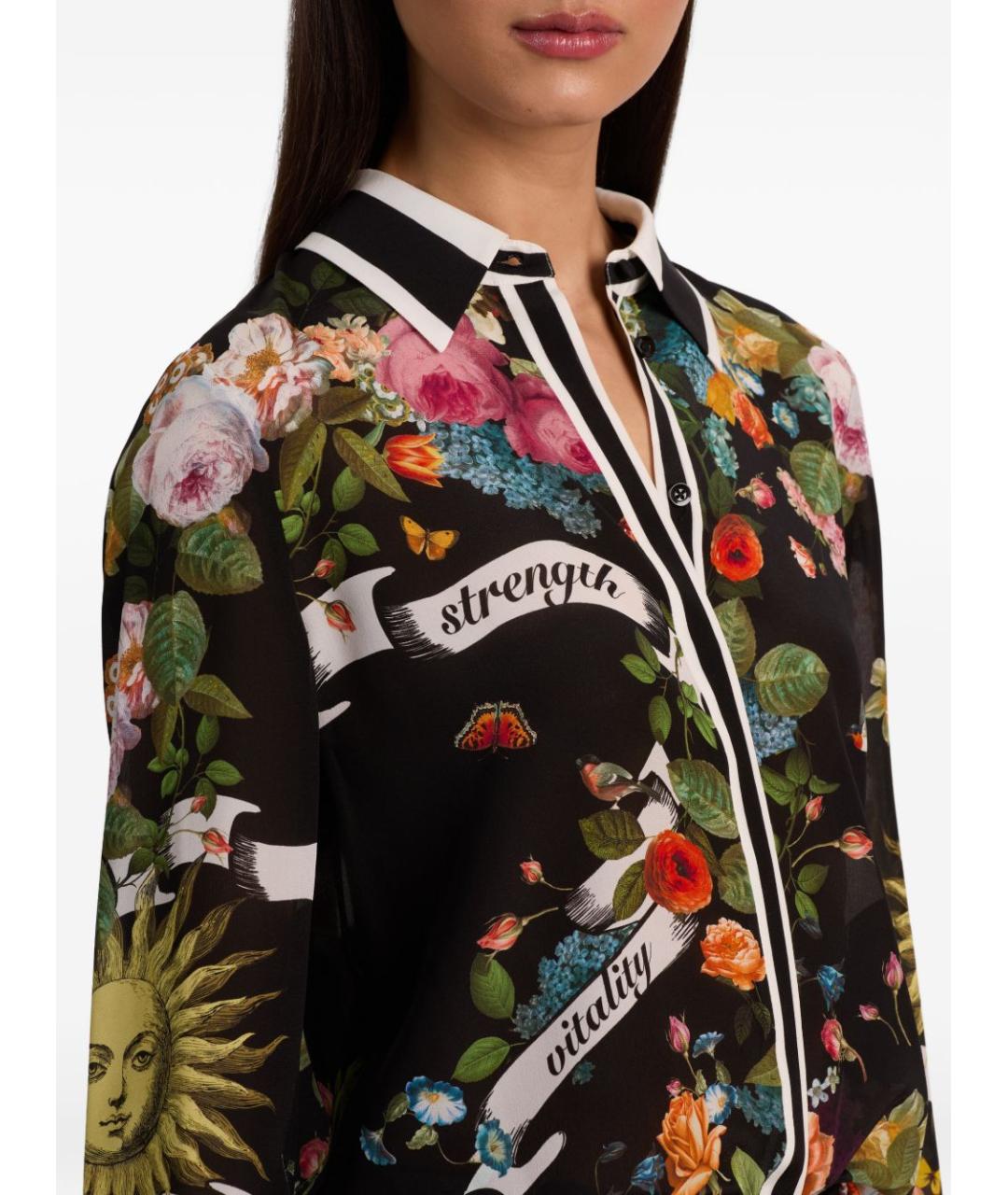 ALICE+OLIVIA Мульти шелковая рубашка, фото 6