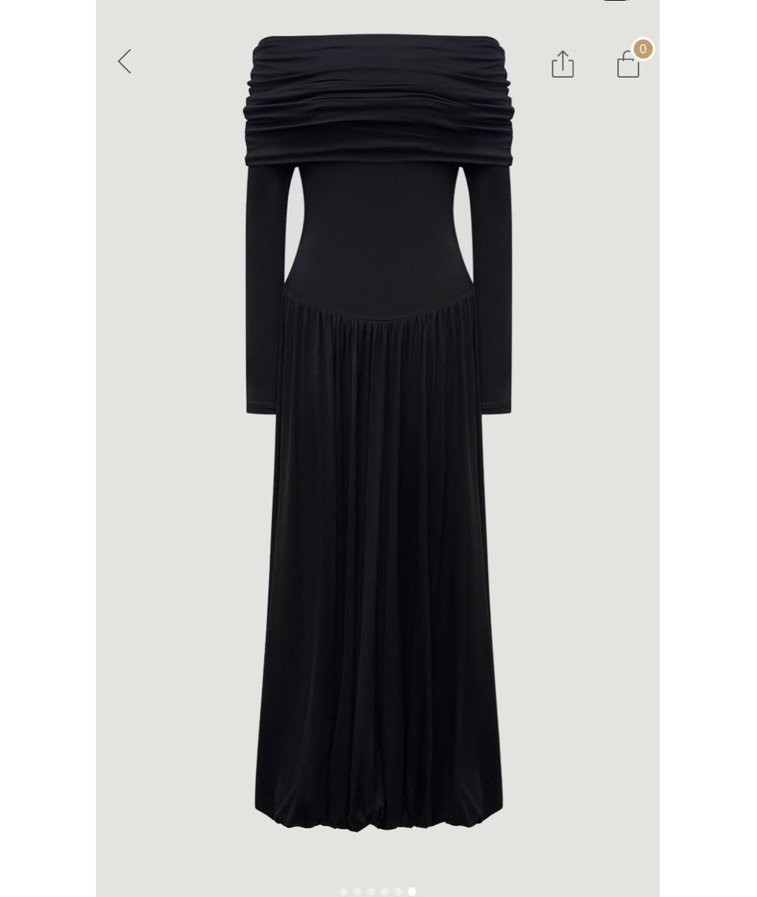 12 STOREEZ Черное вискозное повседневное платье, фото 3