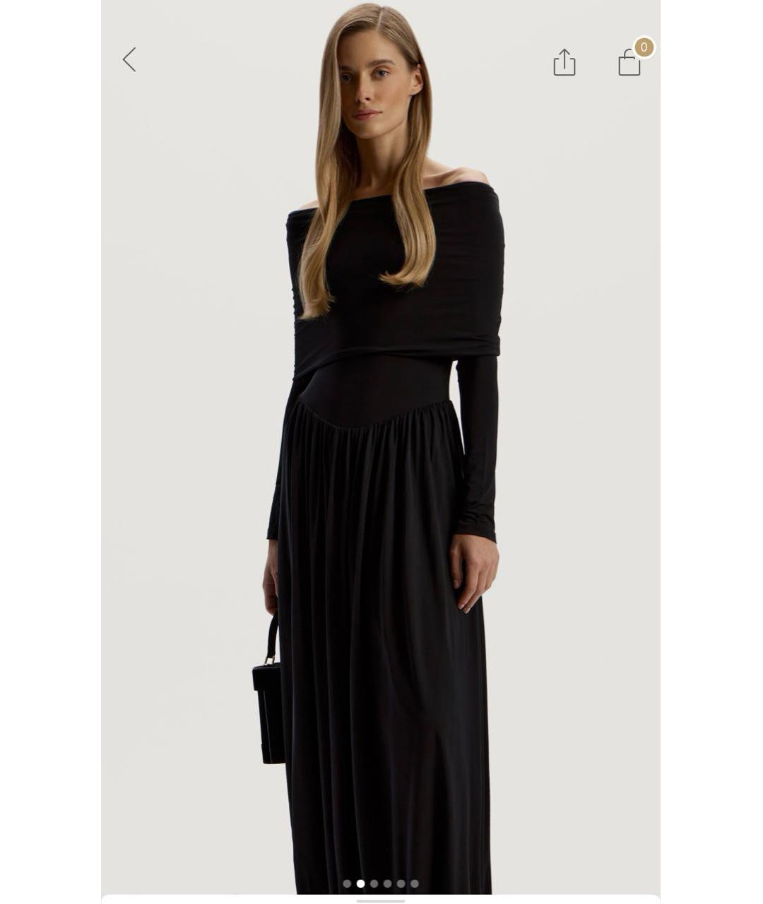 12 STOREEZ Черное вискозное повседневное платье, фото 4