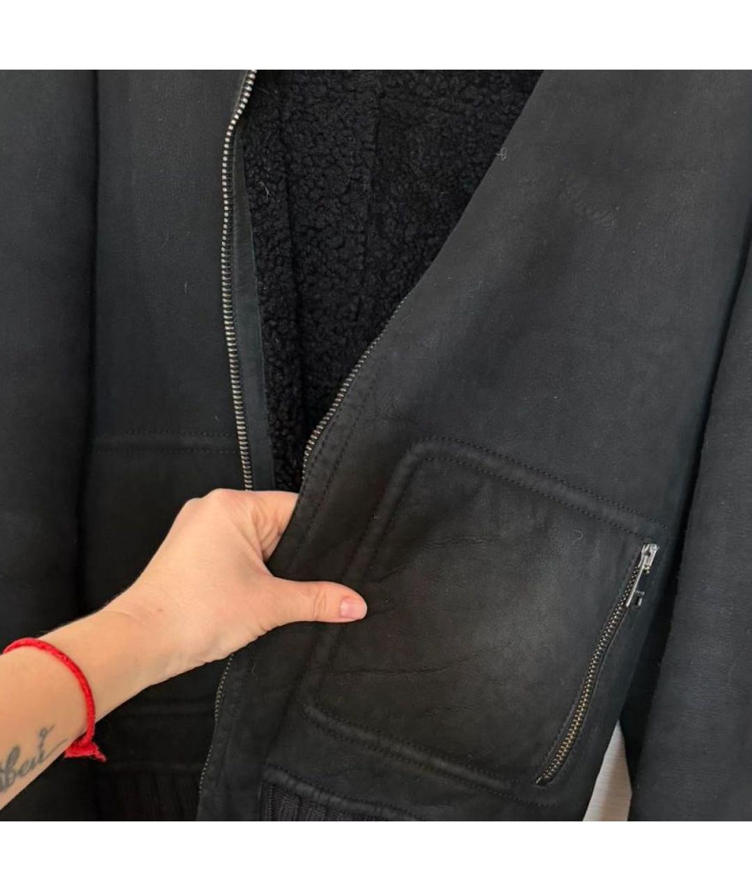 GUCCI Черная замшевая дубленка/шуба, фото 5