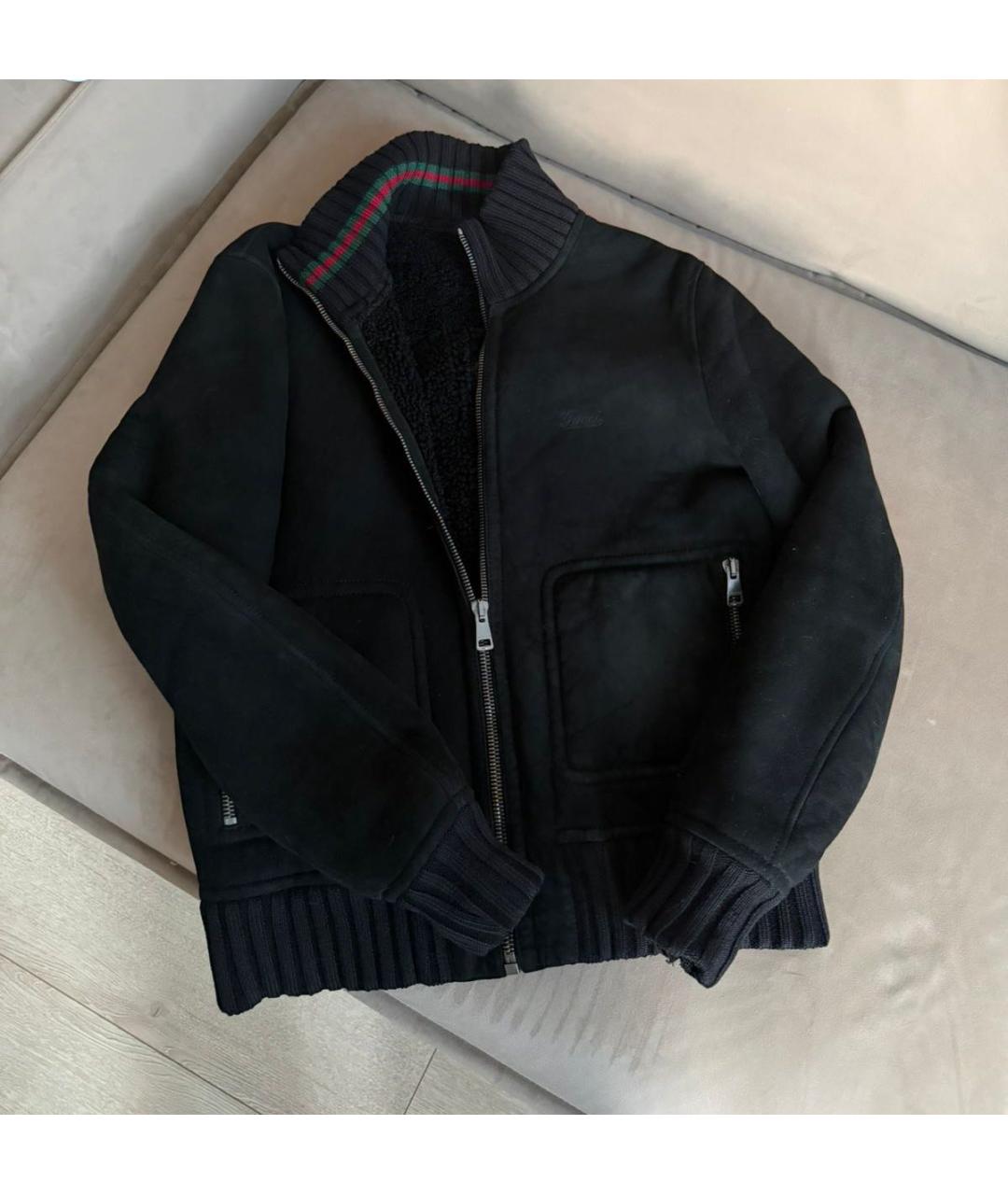 GUCCI Черная замшевая дубленка/шуба, фото 7