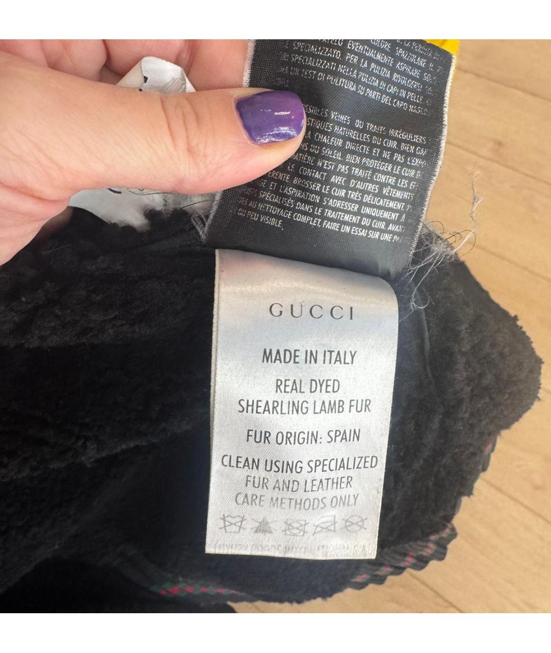 GUCCI Черная замшевая дубленка/шуба, фото 3