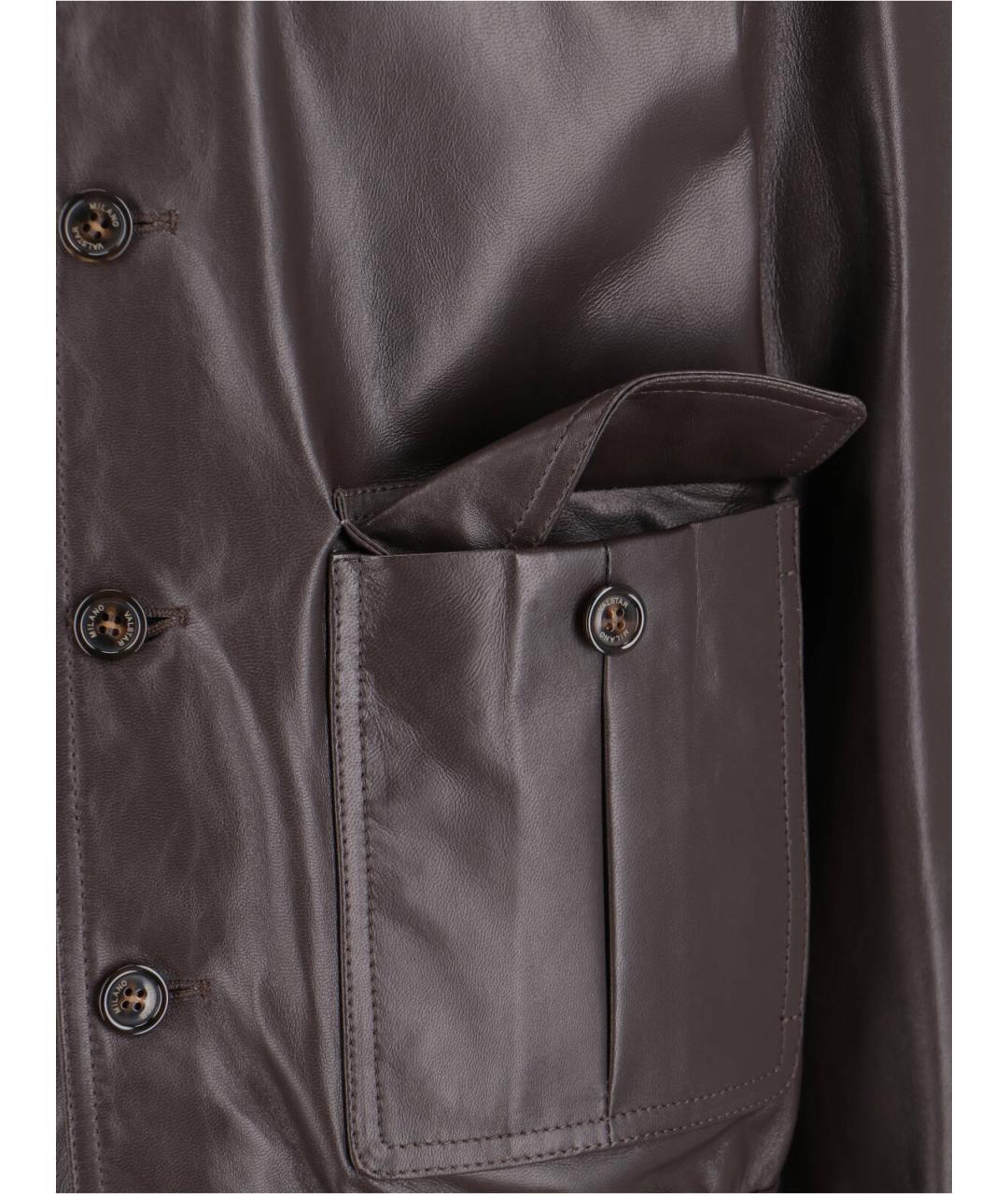 VALSTAR Коричневая кожаная куртка, фото 4